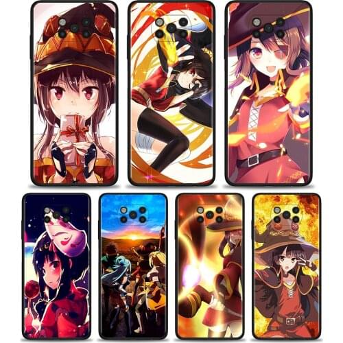 Japan Anime Konosuba Megumin Silicone Soft Pnone Case For Xiaomi Mi Poco X3 NFC Pocophone F1 M3 Pro 5G F3 Cover Fundas Housing