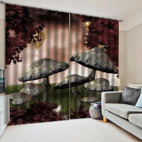 Plant curtains kids curtain 3D Blackout Curtains For Living room Bedding room Drapes Cotinas para sala