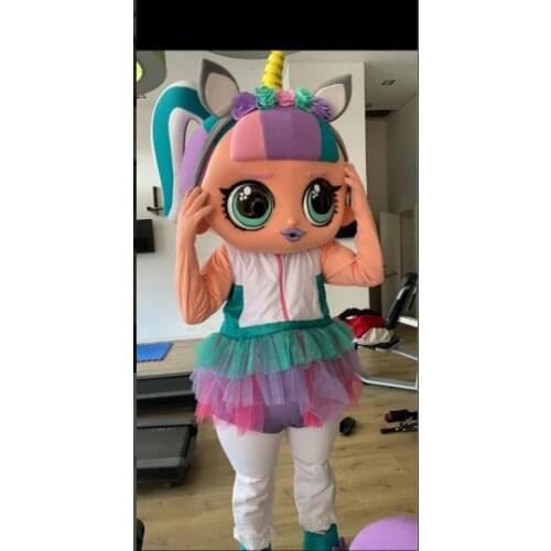 Hot sale Adult lovely DOLL UNICORN Girl mascot fancy dress costumes cartoon party costumes adult size