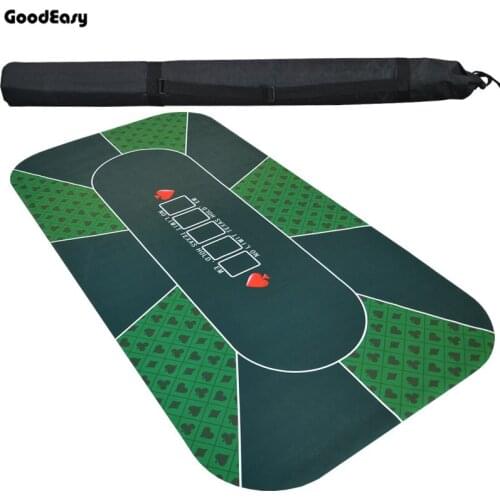 180*90cm Suede Rubber Texas Hold'em Casino Poker Tablecloth Green Board Game Mat with Flower Pattern High Quality