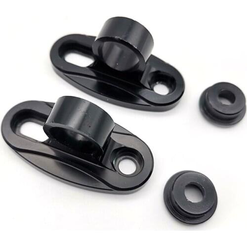 2pcs Motorcycle CNC Rear View Mirror Mounting bracket adapter Aluminum Black