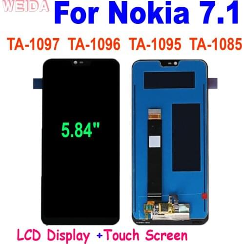 5.84" Original LCD For Nokia 7.1 TA-1097 TA-1096 TA-1095 TA-1085 LCD Display Touch Screen Digitizer Assembly For Nokia 7.1 LCD