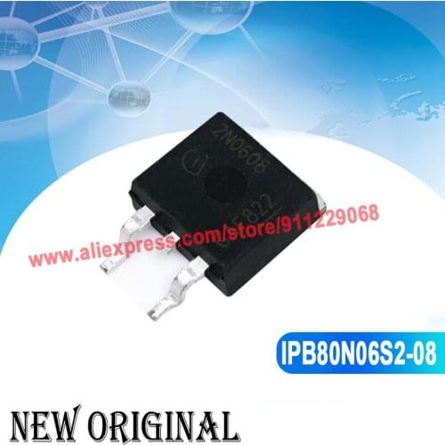 5 Pieces) 2N0608 IPB80N06S2-08 TO-263 55V 80A