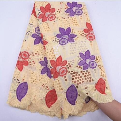 African Dry Lace Fabric With Holes Nigerian Swiss Cotton Voile Lace 2020 High Quality Swiss Lace Fabrics For Wedding Dress S1965