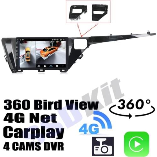 Car Audio Navigation GPS Stereo Media Carplay DVR 360 Birdview Around 4G Android System For TOYOTA Camry XV70 Altis 2017~2021