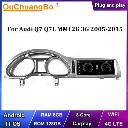 Ouchuangbo 10.25 inch car multimedia GPS radio audio navi for Q7 Q7L 2005-2015 support 8 Octa core 4+64 Android 9.0 OS