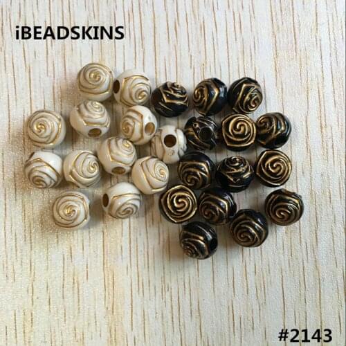 Choose color) 11mm 750pcs/lot Acrylic rose antique style Beads for Jewelry DIY #2143 (Design as shown)