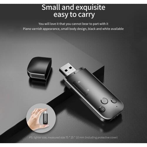 D90 2-in-1 Audio USB Bluetooth Transmitter Receiver 3.5mm TF Card for Car