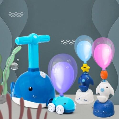 Children Toy Dolphin Inertial Aerodynamic Balloon Car Science Toy Rocket Launch Tower Educational Toy Juguetes Montessori Toy