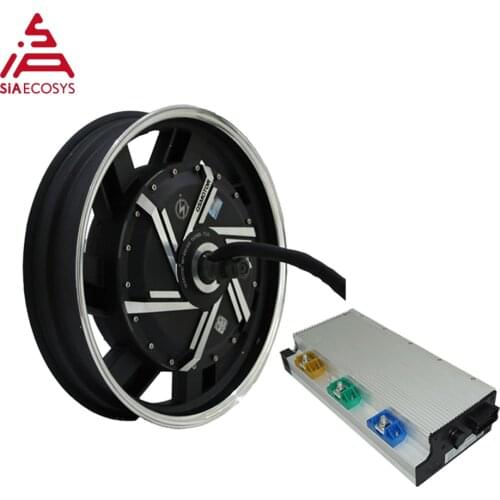 SiAECOSYS QSMOTOR 17X3.5inch 8000W V3 72V 120kph Hub Motor with APT72600 Controller Power Train Kits for Electric Motorcycle