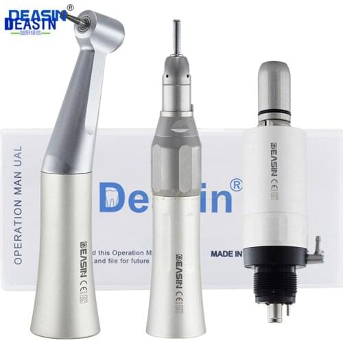 FX Style Dental Slow Speed Set FX25 Straight Handpiece And FX65 1:1 Contra Angle Air Motor 2/4 Hole With Ball Bearing