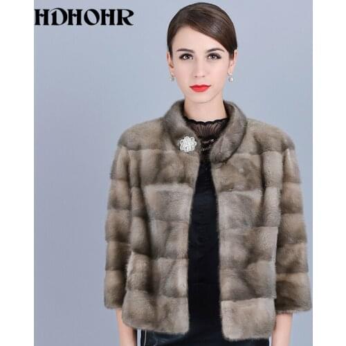 HDHOHR 2020 New Arrival Real Fur Coats Women Natural Mink Fur Coats Commuting-Leisure Winter High Grad Mink Fur Jackets