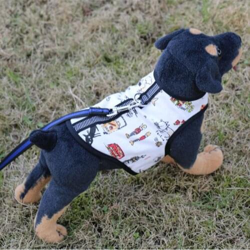 Portable Corset Traction Rope Set For Dog Puppy Breast Strap Puppy Cat Vest Line Collar Polyester Leash Set