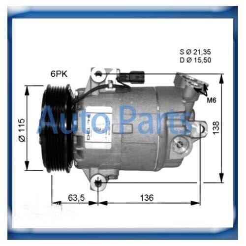 CVC5 CVC A/C Compressor for NISSAN Qashqai/ DUALIS 92600-JD000 92600-JD73A 92600-JD700 8200669284 92600-BR70A