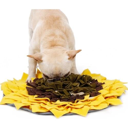 Sunflower Shape Dog Sniffing Mat Pet Snuffle Pad Smell Training Puzzle Toy Feeding Training Pad Prevent Damage To Furniture