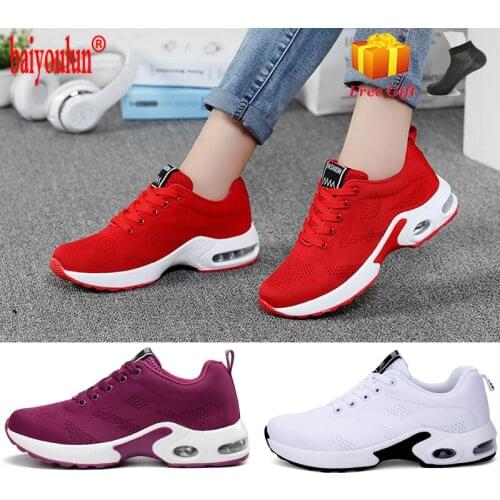 Sports Shoes Running Sneakers Air Cushion Fashion Outdoor Mesh Lace Women Trail Spring2021 Fits
