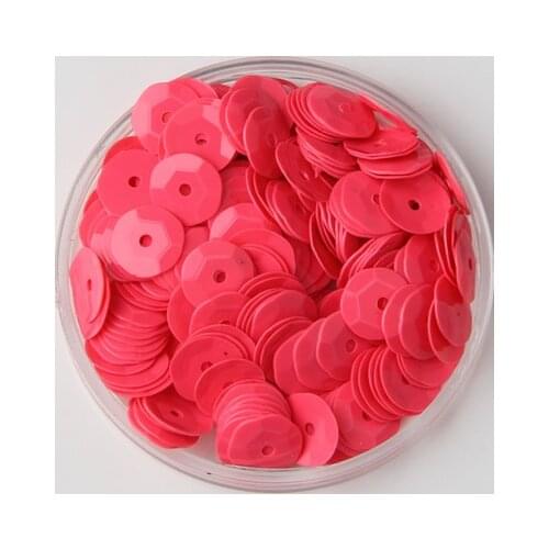 50g 8mm Cup Sequin Round Paillettes Sewing DIY Crafts Wedding Garment Accessory Solid Light Red