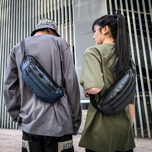 Mens Fashion Multifunctional Chest Bag Outdoor Waist Messenger Bag Sling Bag for Man Crossbody Bags