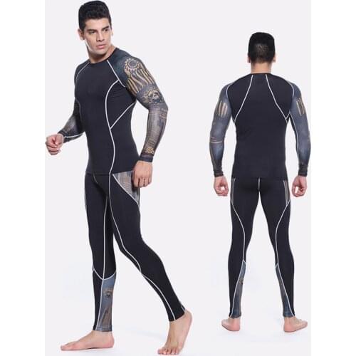 Mens clothing brand MMA compression suit base layer 3D printed teen wolf head Bodybuilding T-Shirt crossfit Shirts leggings men