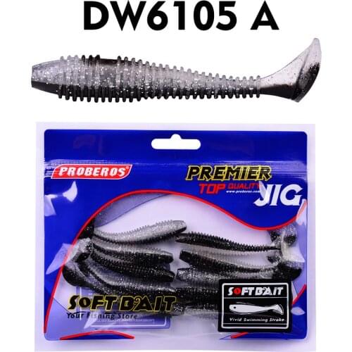 Set 10pcs soft bait 2020 fishing lures T-tail Wobblers Carp Fishing Soft Lures Silicone Artificial Double Color Baits 6cm 1.8g