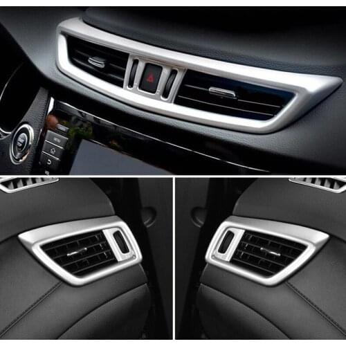 For Nissan X-trail T32 2014-2018 Rogue AC Vent Trims Cover Accessories Both Side Left Right Middle Air Conditioning Outlet