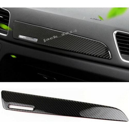 Real Carbon Fiber Co-pilot Instrument Panel Decorate Trim For Audi Q3 2013 2014 2015