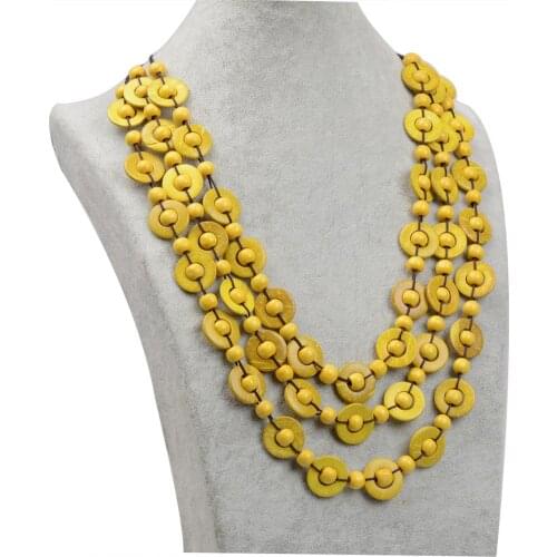 New fashion boho multi-layer beaded shape coconut shell necklace womens beach vacation products