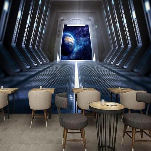 Custom mural 3D stereo custom high definition wallpaper bar KTV space backdrop decorative wallpaper mural