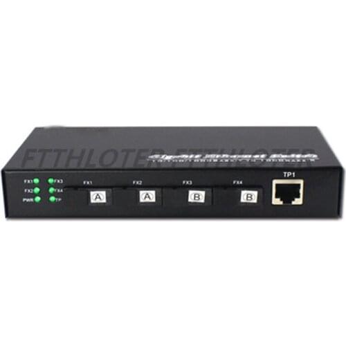 Fiber to 4*10/100/1000M RJ45 Converter Gigabit Media Converter 1000M Media Converter Transceiver Fiber Optica Switch
