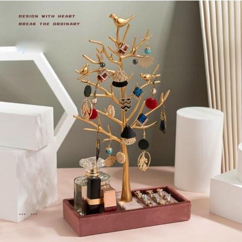 40GB Tree-shaped Jewelry Display Stand Ring Groove Base Hanger Make-up Jewelry Storage Box for ladies and Girls