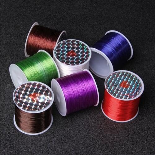 Strong Elastic Crystal Beading Cord 0.8mm For Bracelets Stretch Thread String Necklace DIY Jewelry Making Cord Line 50Meter/Roll