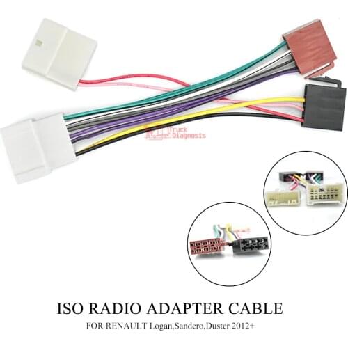12-043 ISO Radio Adapter for RENAULT 2012+ (select models) / DACIA 2011+ Wiring Harness Connector Lead Loom Cable Plug