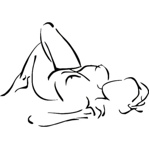 Sexy Beauty Nude Girl Personality Car Sticker Motorcycle Decal Car Style Fashion Car Sticker Pvc Sticker Black/white, 13cm*9cm