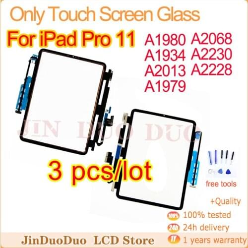 3PCS For iPad Pro 11 touch screen For iPad Pro11 A1980 A1934 A1979 Front glass touch Panel Senor Replacement 3 PCS