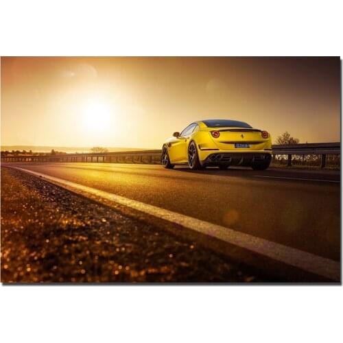 California T Super Car Poster Wall Art Vehicle Picture Canvas Prints Paintings for Living Room Decor