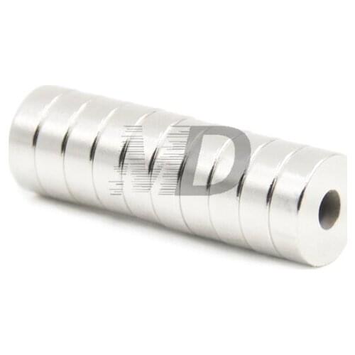 500pcs Super Strong Round Neodymium Countersunk Ring Magnets 15mm x 3mm Hole: 3mm N50 Neodymium Magnet Free Shipping