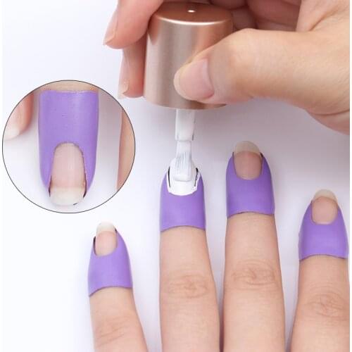 1pcs U type peeling tape anti-splash protection nail creative fingerprint sticker finger skin protection nail polish sticker