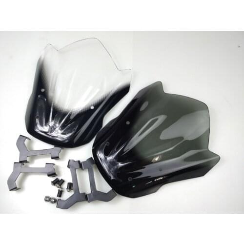 Touring Sport Windshield Windscreen + Bracket For YAMAHA MT-07 FZ-07 2013 2014 2015 2016 2017 13 14 15 16 17 Clear/Tinted Smoke
