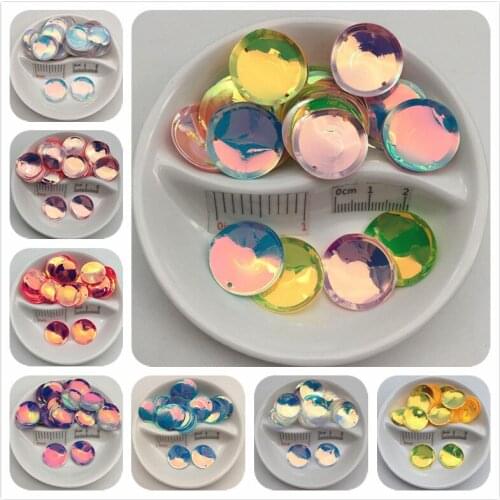 10g 20mm Large Size Cup Two Holes Round Loose Sequin Paillette Sewing,Wedding Craft,Women DIY Garment Accessory