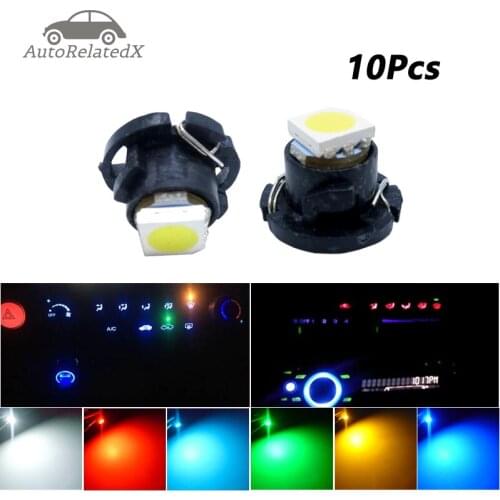 10x T4.7 LED Gauge Dashboard Indicator Light Neo Wedge Led Ac Panel Instrument Switch Radio Climate Control Bulb