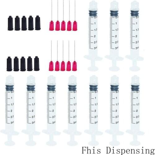 3ml/3cc Syringe Needle+25Gx1.5 Inch Tip Dispensing Needles and Sealing Cap Pack of 5