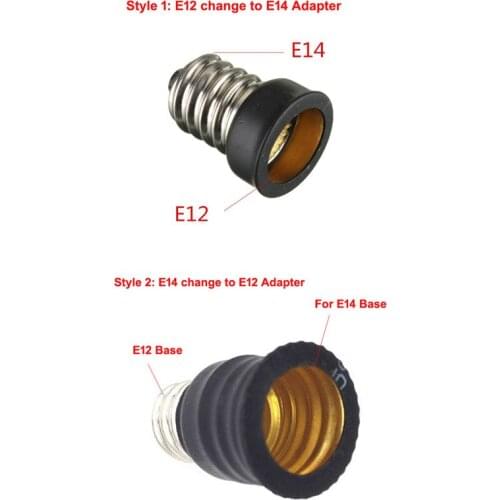 1PCS E12 To E14 or E14 To E12 Bulb Lamp Holder Adapter Socket Converter Light Base Led Candelabra Lamp Holder Converter