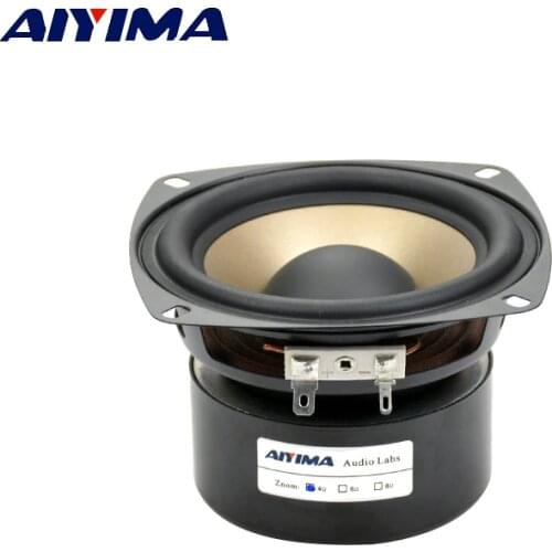 AIYIMA 1Pcs 4Inch Audio Portable Speaker 4Ohm 30W Hifi Woofer Midrange Speaker Subwoofer Dual Bass Speakers