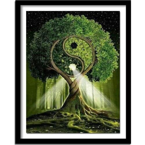 Diamond embroidery Chinese element Yin Yang 5d diamond painting full diamond rhinestone cross stitch pattern without frame