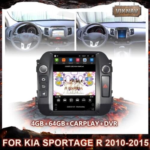 10.4 Inch ANDROID Car Radio Multimedia Player For Kia Sportage R 2010-2015 GPS Naviagtion 4G+64G Vertical Screen Tape Recorder