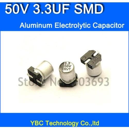 Free Shipping 200pcs/lot 50V 3.3UF SMD Aluminum Electrolytic Capacitor 4*5MM