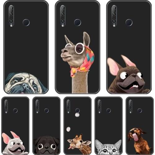 Back Cover For Huawei Honor 8S 8A Pro V20 Pug Dog Cat Alpaca Silicone Soft Phone Case For Huawei Honor 10i 20i 20 Lite Pro Case