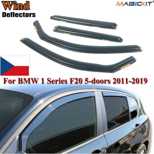 Magickit Wind Deflectors 4-pc for BMW 1 Series F20 5-doors Hatchback 2010-2019