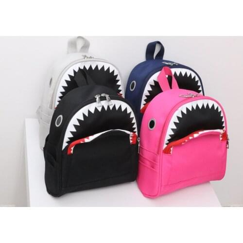 2021 Shark Pattern Children Bag Backpack Kindergarten Bag Boy Girl Backpack Baby Cute Cartoon Schoolbag Nylon Book Bag Mochila