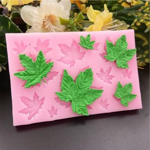 DIY Maple Leaf Silicone Cupcake Baking Mold Christmas Fondant Cake Decorating Tools Gumpaste Chocolate Candy Clay Moulds